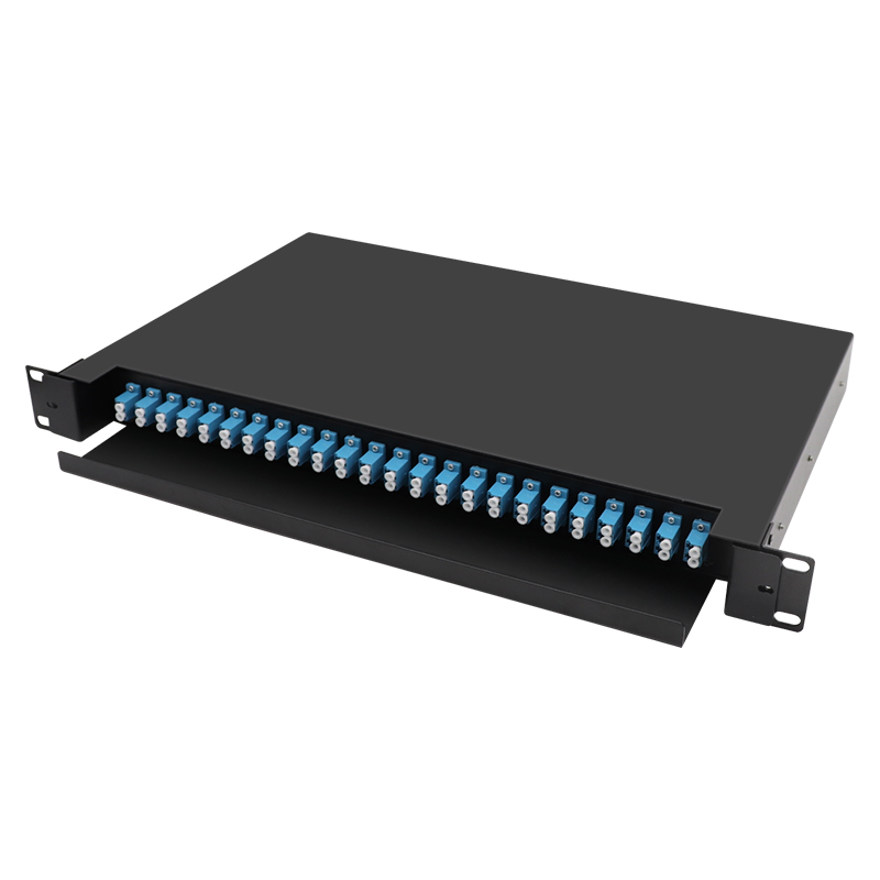 24 Port 48 Cores LC UPC Duplex Patch Panel Posuvný typ