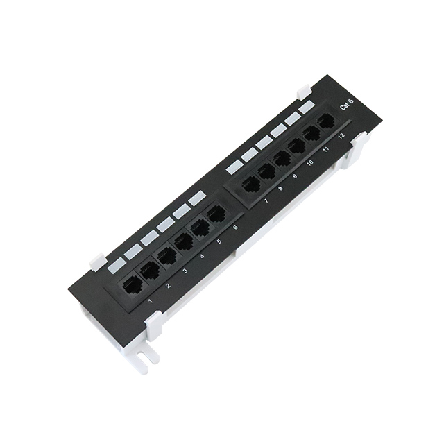 Wall namontován 10'1U 12 Port Cat6 UTP Punch Down Patch Panel