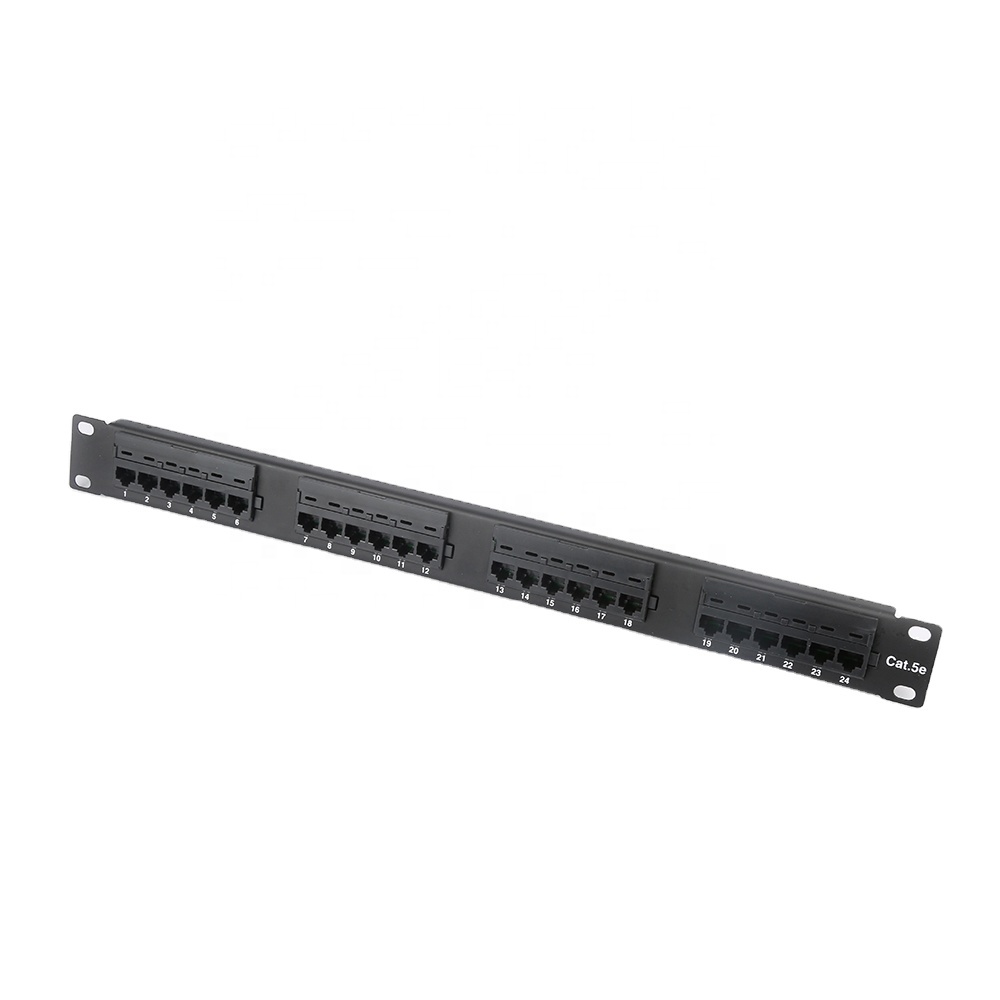19''1U 24 Port Cat5e UTP Punch Down Patch Panel