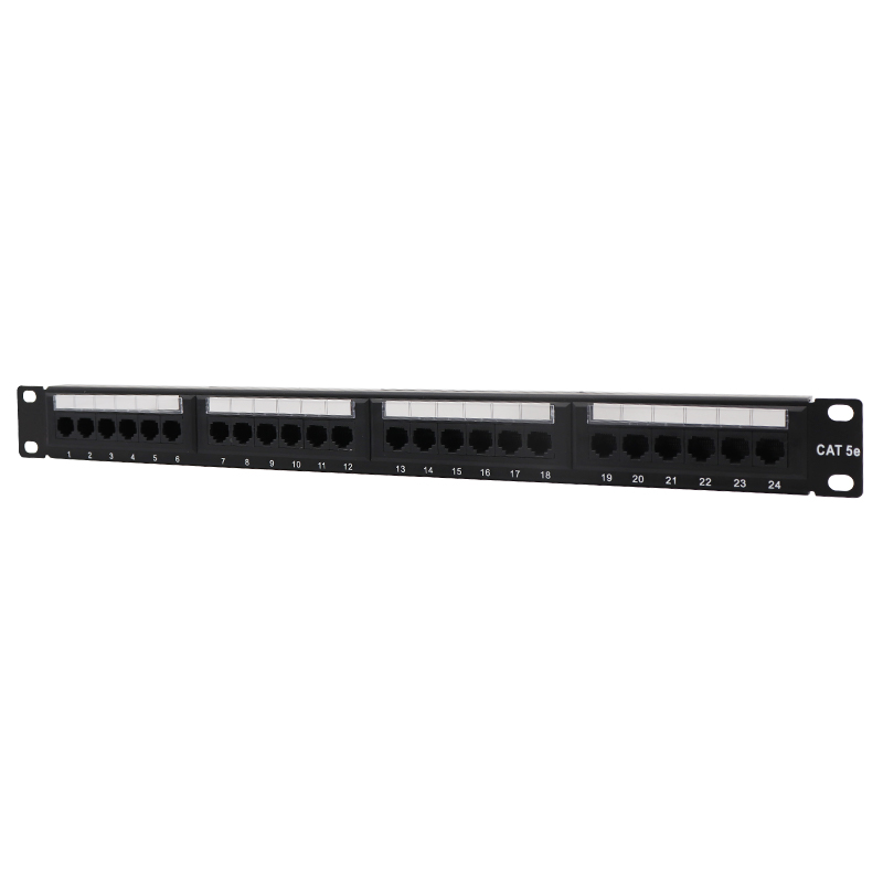 19''1U 24 Port Cat5e UTP Punch Down Patch Panel s manažerem kabelu